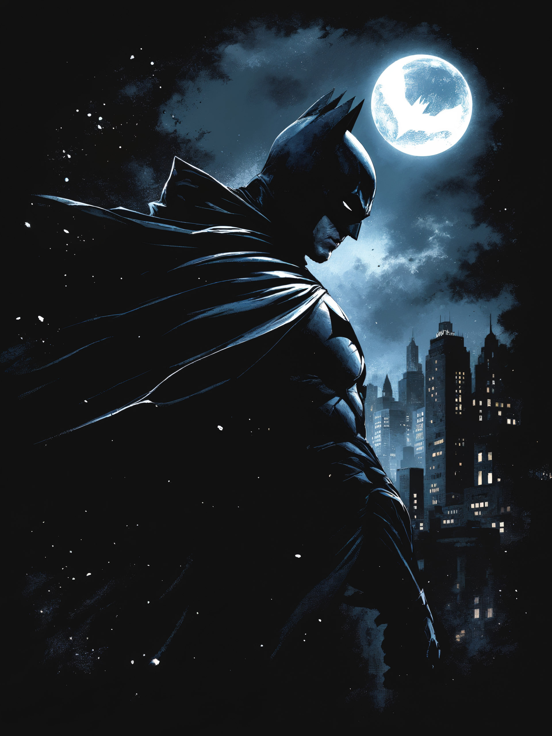 BATMAN MOON TSHIRT MEN